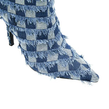 Load image into Gallery viewer, Denim Pointed Toe Boots