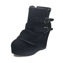 Load image into Gallery viewer, Suede Ankle Wedge Boot