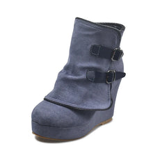 Load image into Gallery viewer, Suede Ankle Wedge Boot