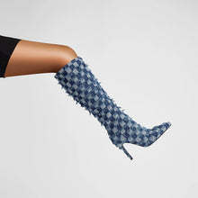 Load image into Gallery viewer, Denim Pointed Toe Boots