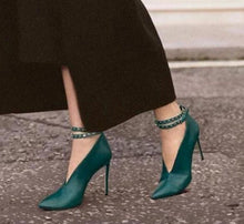Load image into Gallery viewer, High Heels Buckled Shoes Pointed Toe