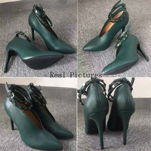 Load image into Gallery viewer, High Heels Buckled Shoes Pointed Toe