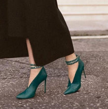 Load image into Gallery viewer, High Heels Buckled Shoes Pointed Toe