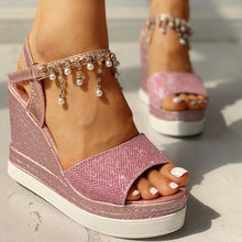 Load image into Gallery viewer, Summer Sandals Bead Studded