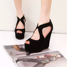 Load image into Gallery viewer, Platform Buckle Strap Sandals