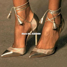 Load image into Gallery viewer, Gold Heels Lace-up