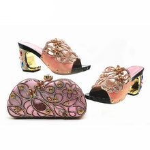 Load image into Gallery viewer, Coffee Color Matching Shoes and Bag Set