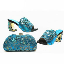 Load image into Gallery viewer, Coffee Color Matching Shoes and Bag Set