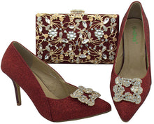 Load image into Gallery viewer, Purple Italian Shoes with Matching Bags
