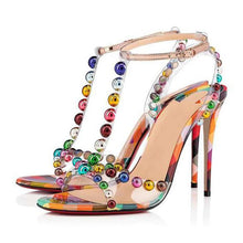 Load image into Gallery viewer, Rivet Ball Gladiator Sandals