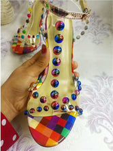 Load image into Gallery viewer, Rivet Ball Gladiator Sandals