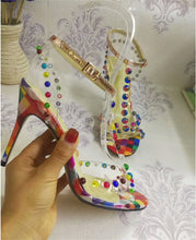 Load image into Gallery viewer, Rivet Ball Gladiator Sandals