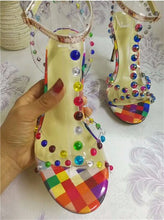 Load image into Gallery viewer, Rivet Ball Gladiator Sandals