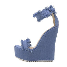 Load image into Gallery viewer, Denim Sandals Summer Roman