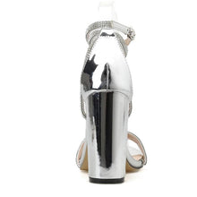 Load image into Gallery viewer, Silver Bling Crystal Sandals