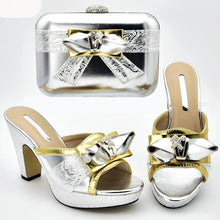 Load image into Gallery viewer, Rhinestone Women Shoes and Handbag Set