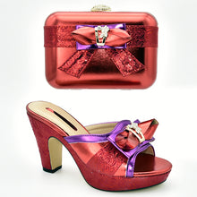 Load image into Gallery viewer, Rhinestone Women Shoes and Handbag Set
