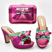 Load image into Gallery viewer, Rhinestone Women Shoes and Handbag Set