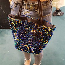 Load image into Gallery viewer, Rainbow  Sequin Tote