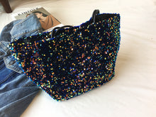Load image into Gallery viewer, Rainbow  Sequin Tote