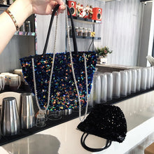 Load image into Gallery viewer, Rainbow  Sequin Tote