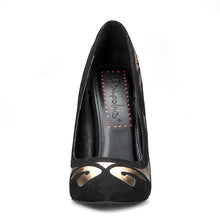 Load image into Gallery viewer, Black & Gold Heels