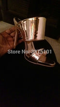 Load image into Gallery viewer, Rose Gold Platform Sandals - Patent