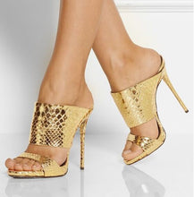 Load image into Gallery viewer, Rose Gold Platform Sandals - Patent