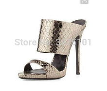 Load image into Gallery viewer, Rose Gold Platform Sandals - Patent