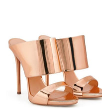 Load image into Gallery viewer, Rose Gold Platform Sandals - Patent