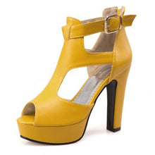 Load image into Gallery viewer, Peep Toe Platform Summer Sandals