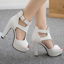 Load image into Gallery viewer, Peep Toe Platform Summer Sandals