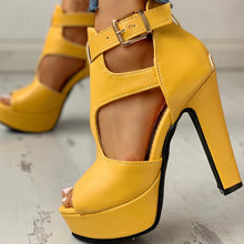 Load image into Gallery viewer, Peep Toe Platform Summer Sandals