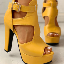 Load image into Gallery viewer, Peep Toe Platform Summer Sandals