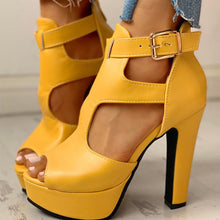 Load image into Gallery viewer, Peep Toe Platform Summer Sandals