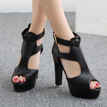 Load image into Gallery viewer, Peep Toe Platform Summer Sandals
