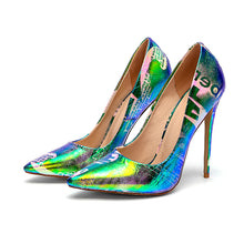 Load image into Gallery viewer, Print Shallow Women Pumps Pointed Toe