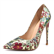 Load image into Gallery viewer, Print Women Pumps Pointed Toe