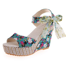 Load image into Gallery viewer, Women Summer Wedge Sandals