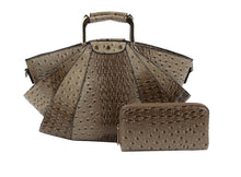 Load image into Gallery viewer, OSTRICH CROC SATCHEL WITH WALLET