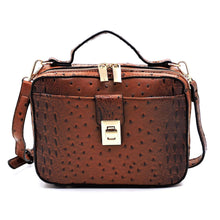 Load image into Gallery viewer, OSTRICH CROC CROSSBODY SATCHEL