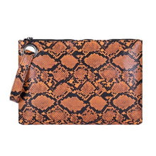 Load image into Gallery viewer, Snake Print Wristlet Clutch