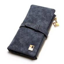 Load image into Gallery viewer, New Fashion Women Wallets Drawstring Nubuck Leather Zipper