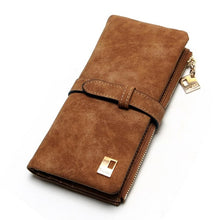 Load image into Gallery viewer, New Fashion Women Wallets Drawstring Nubuck Leather Zipper