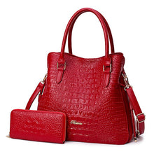 Load image into Gallery viewer, 2 Sets Crocodile Leather Purses