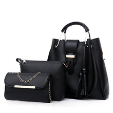 Load image into Gallery viewer, High quality patent leather vintage ladies shoulder bags 3pcs