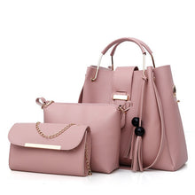 Load image into Gallery viewer, High quality patent leather vintage ladies shoulder bags 3pcs