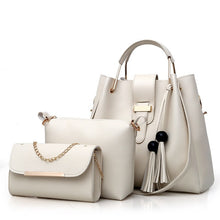Load image into Gallery viewer, High quality patent leather vintage ladies shoulder bags 3pcs