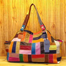 Load image into Gallery viewer, Splicing hollow stripe single shoulder bag