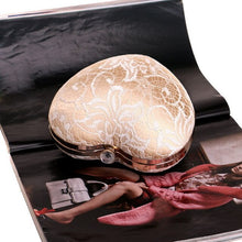 Load image into Gallery viewer, Women's Evening Clutch Heart Bag Silk